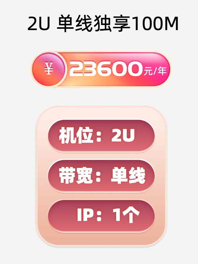 江苏单线100M服务器托管价格