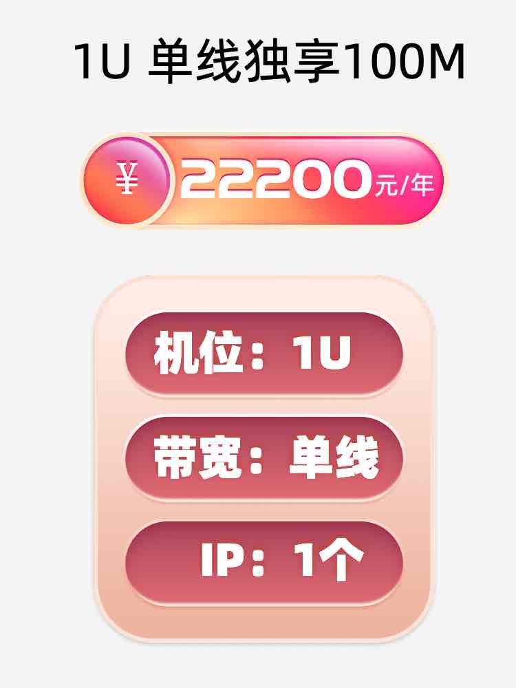 江苏单线100M服务器托管价格